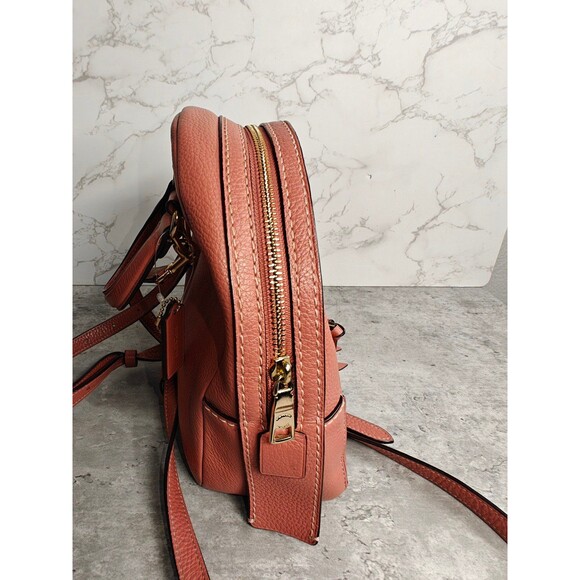 Coach Mini Backpack Leather Coral Pink F30530 Gold Hardware Womens Purse Bag main image 4